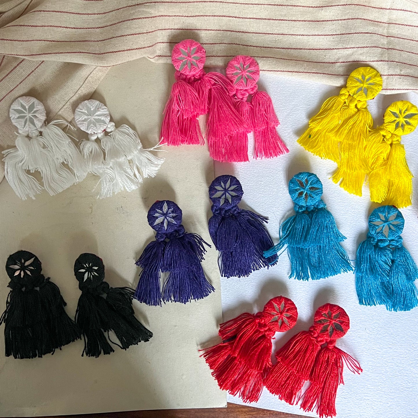 Fiesta Bloom Tassel Earrings