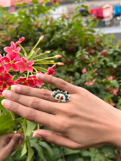 Radhika Hand Emroidered Beaded Ring