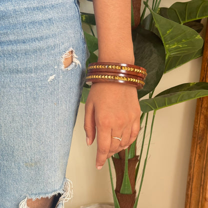Wooden Handmade Bangle-Set of 2