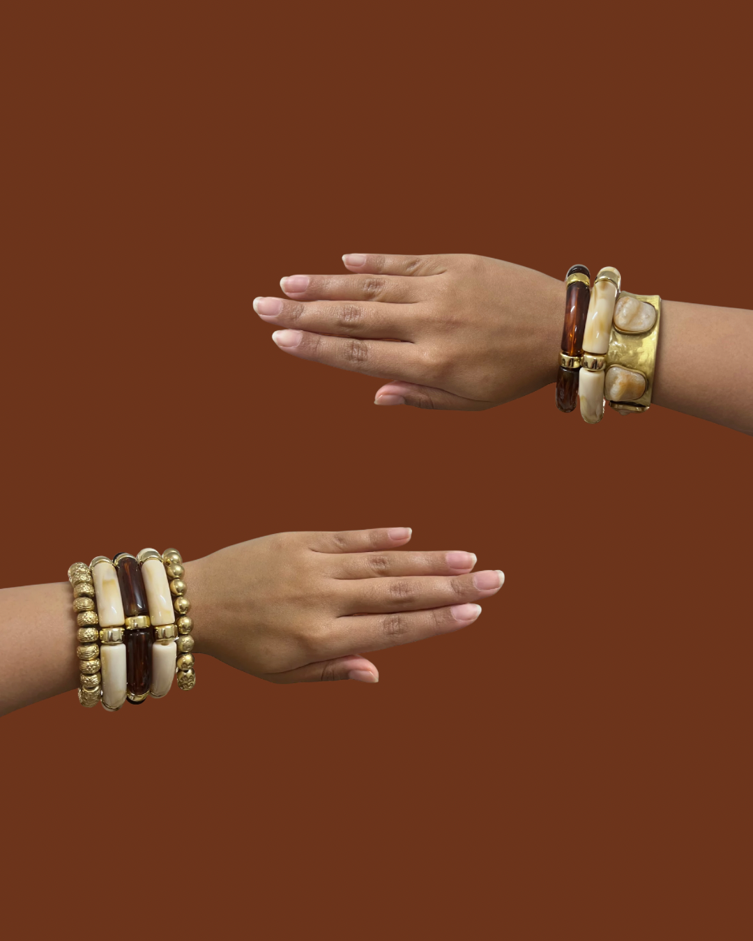 Viral Gold & Resin Bracelet Combo