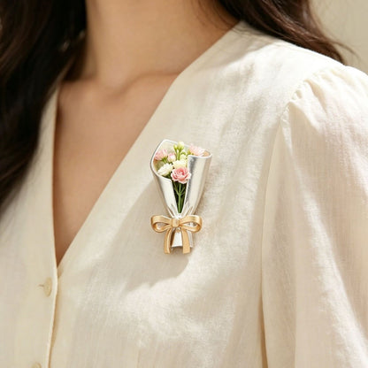 Mini Flower Holder Brooch