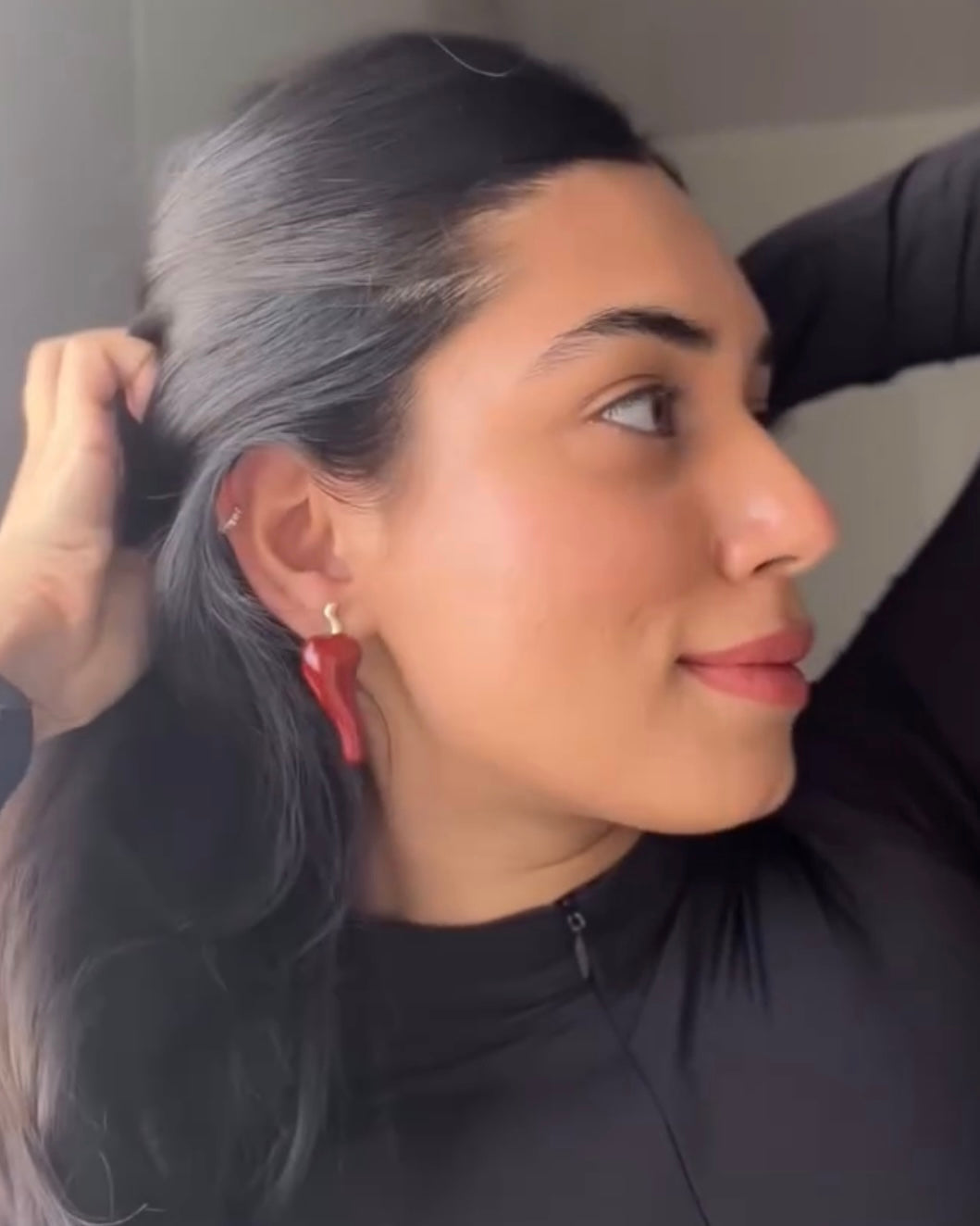 Chilly Hot Mirchi Enamel Studs