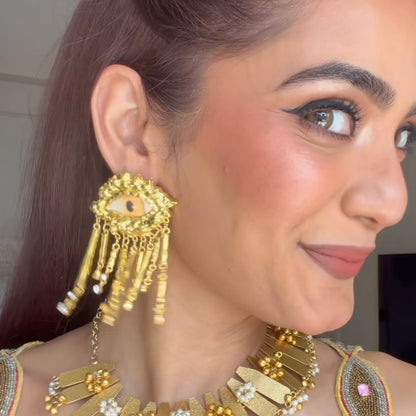Eyes on You Gold Metal Earring