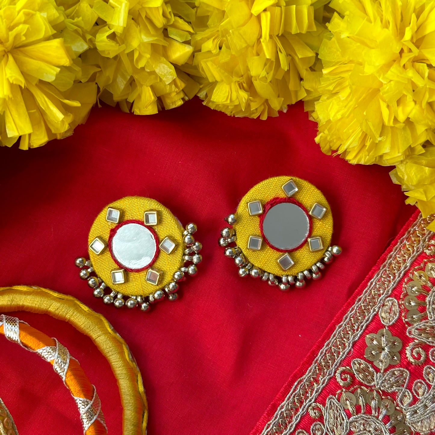 Mehar Handmade Fabric Ear Studs