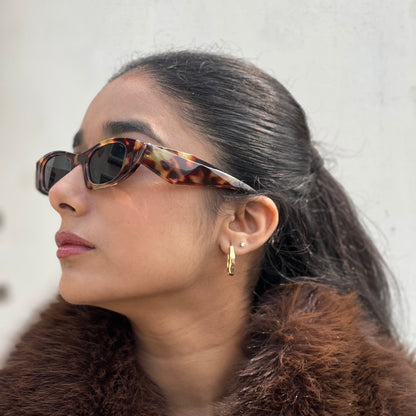 Leopard Block Sunglasses