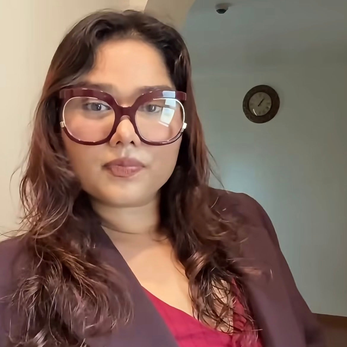 Burgundy Round Viral Retro Eyewear