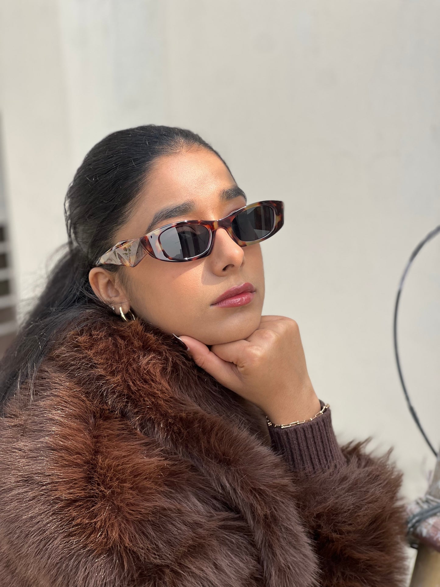 Leopard Block Sunglasses