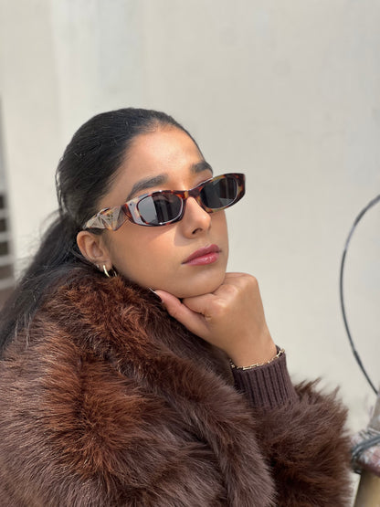 Leopard Block Sunglasses