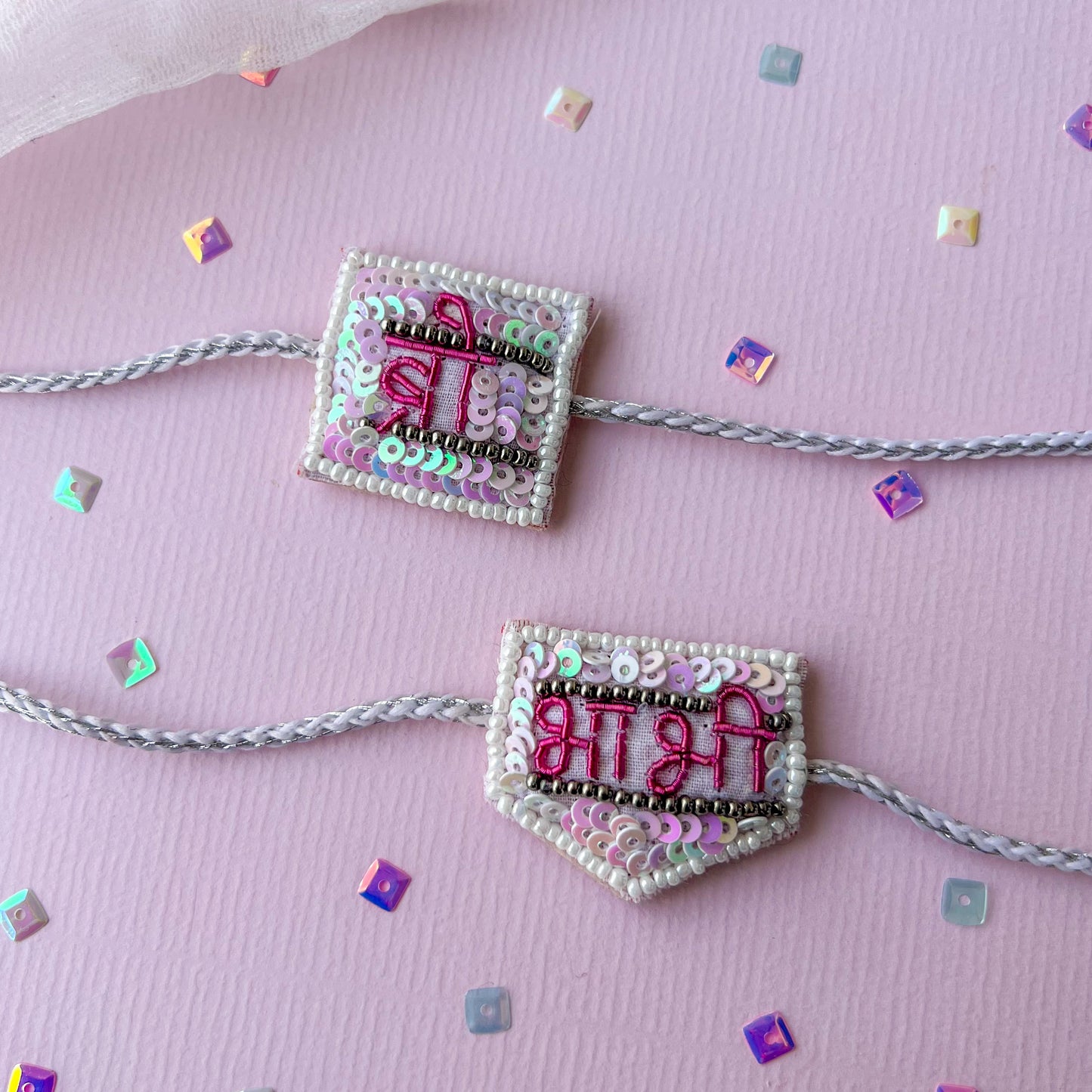 Bro Bhabhi Handmade Beaded Rakhi