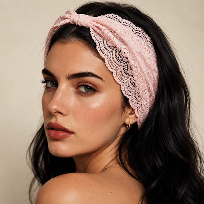 Blush Pink Lace Headband