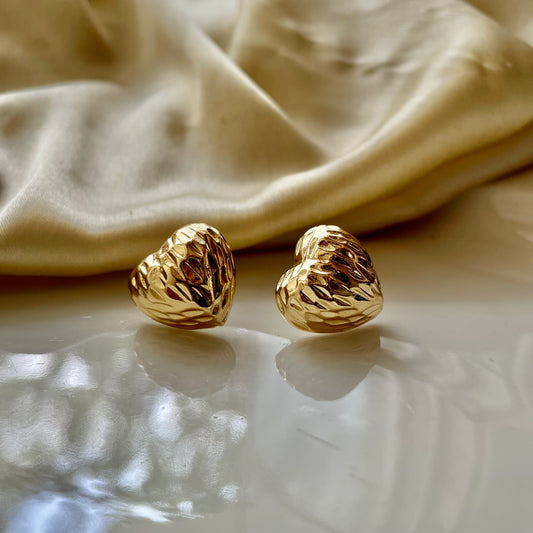 Little Hearts Gold Earrings