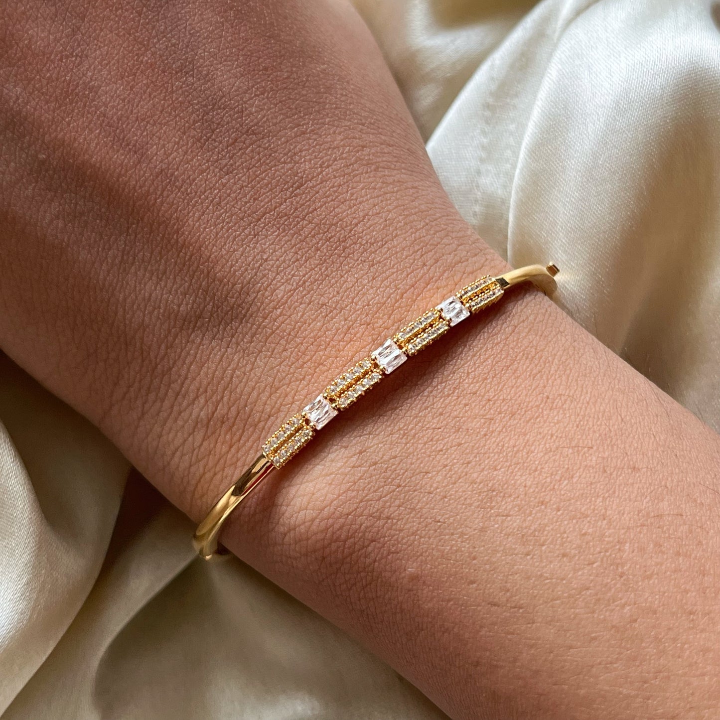 Stephanie Stainless Steel Gold Bracelet