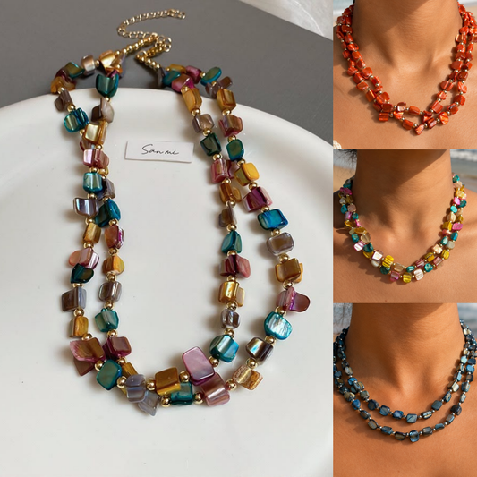 Double Layered Bead Necklace