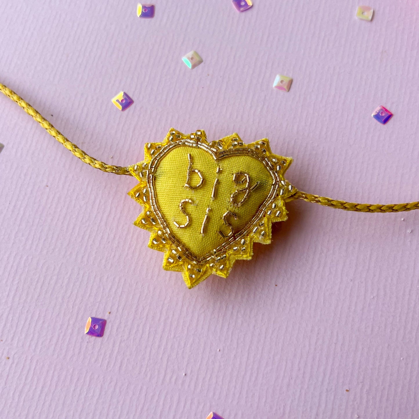 Sisters Heart Handmade Beaded Rakhi