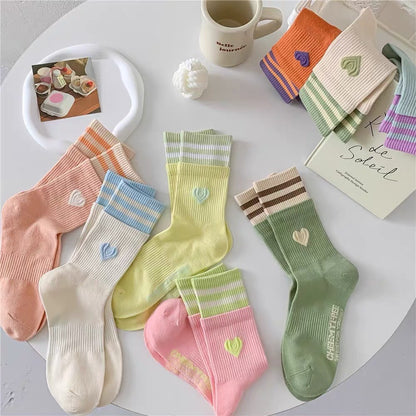 Candy Hearts Crew Socks