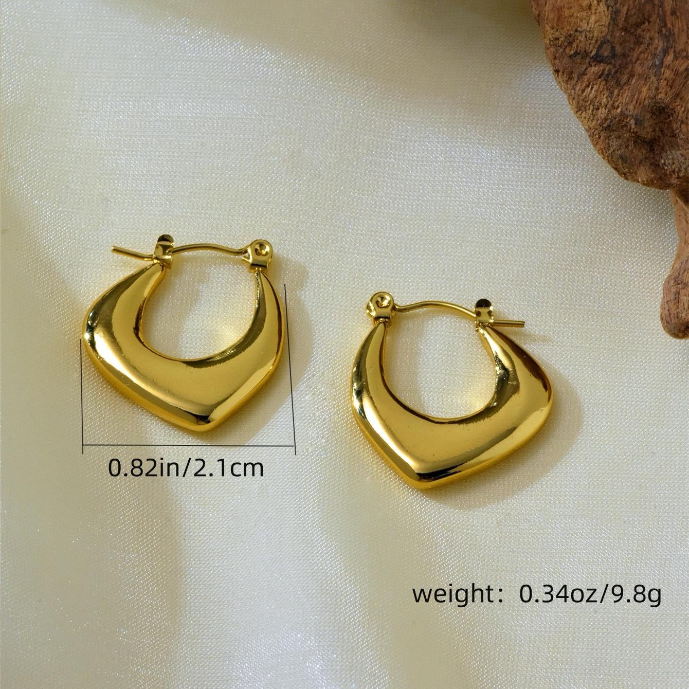 Tipsy 18KT Gold Plated Stainless Steel Hoops