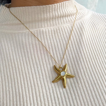 Golden Starfish Necklace