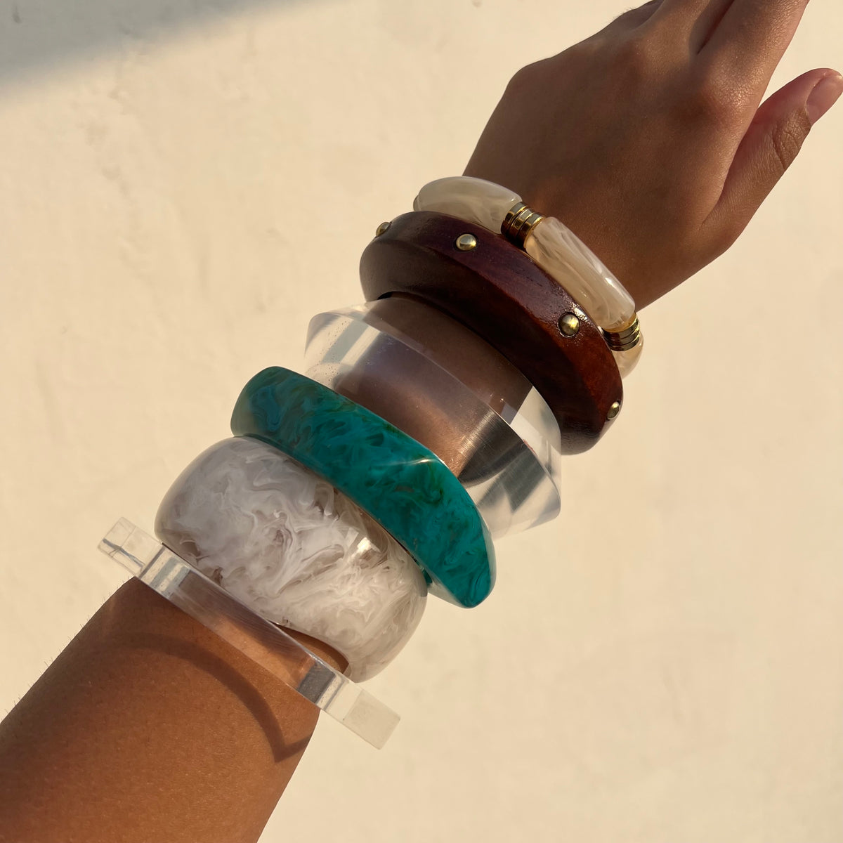 Krystle Resin & Wooden Stack