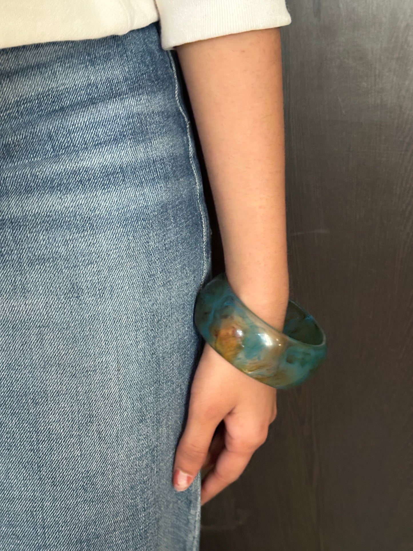 Green Resin Bangle