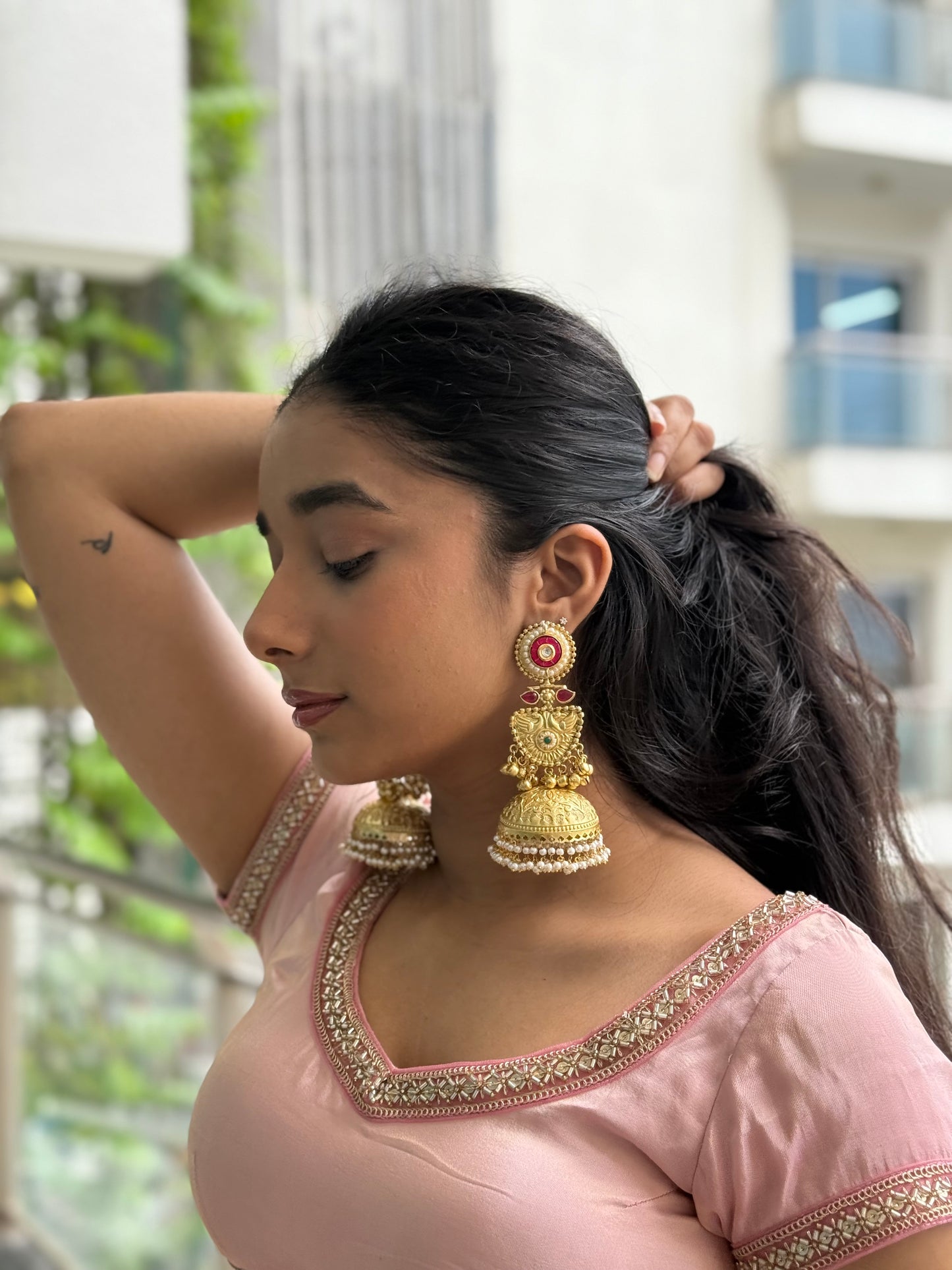 Khwab Ghungroo Jhumki Earrings