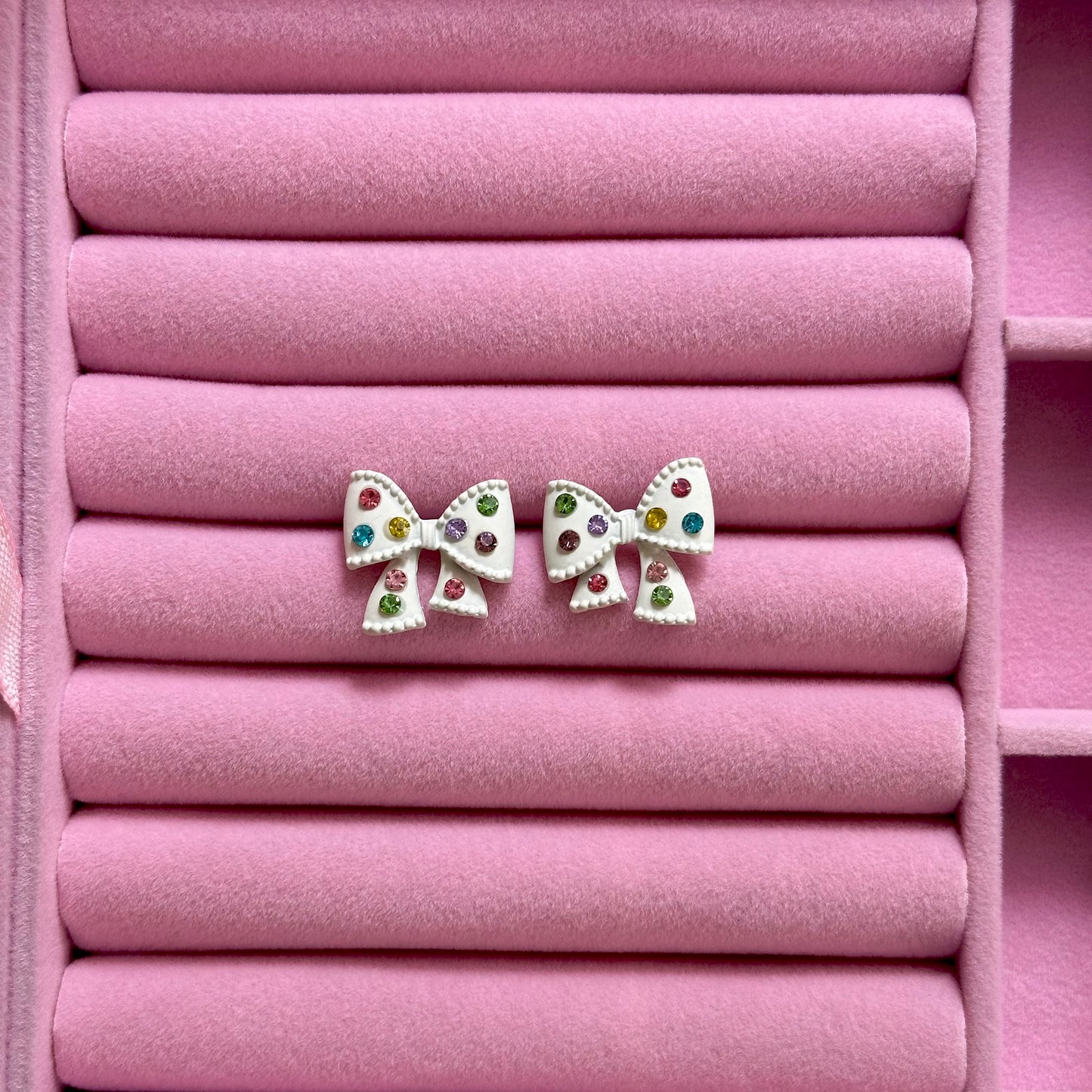 Multicolour Bow Studs