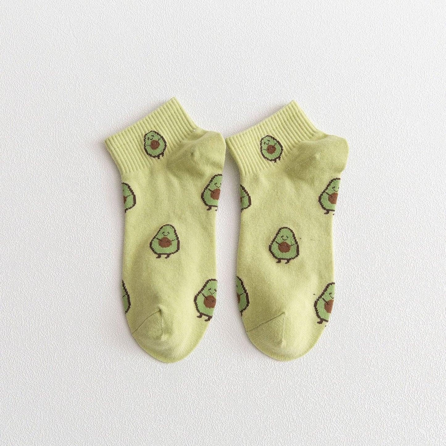 Happy Avocado Ankle Socks