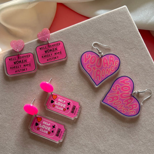 Self Love Statement Earrings