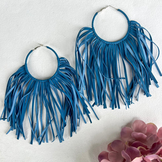 Cowgirl Blue Hoops