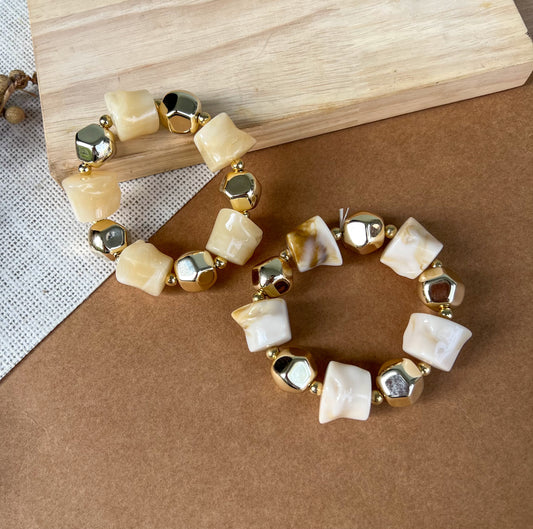 Marble Beads Chunky Bracelet