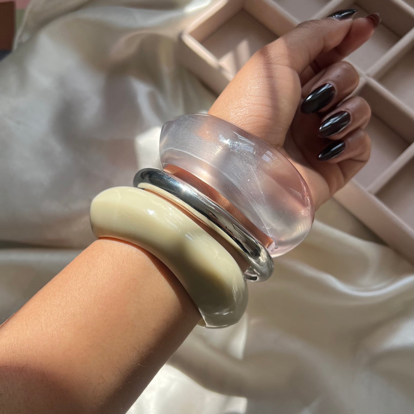 Tarini Silver Resin Stack