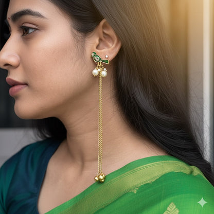 Sparrow Ghungroo Long Earring