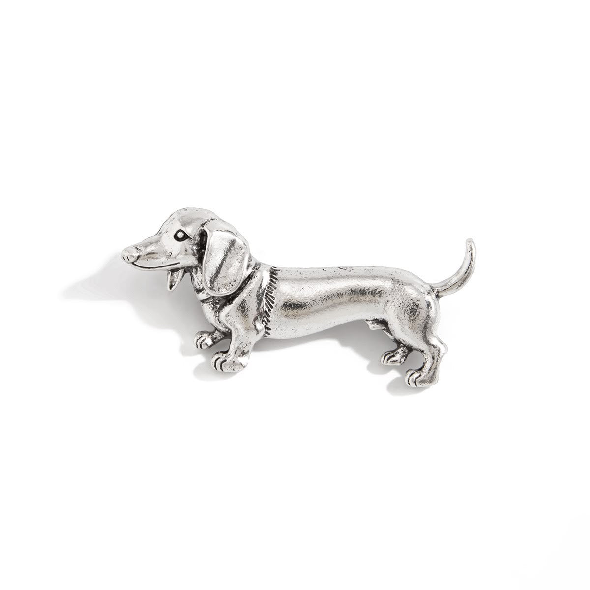 Silver Dog Brooch