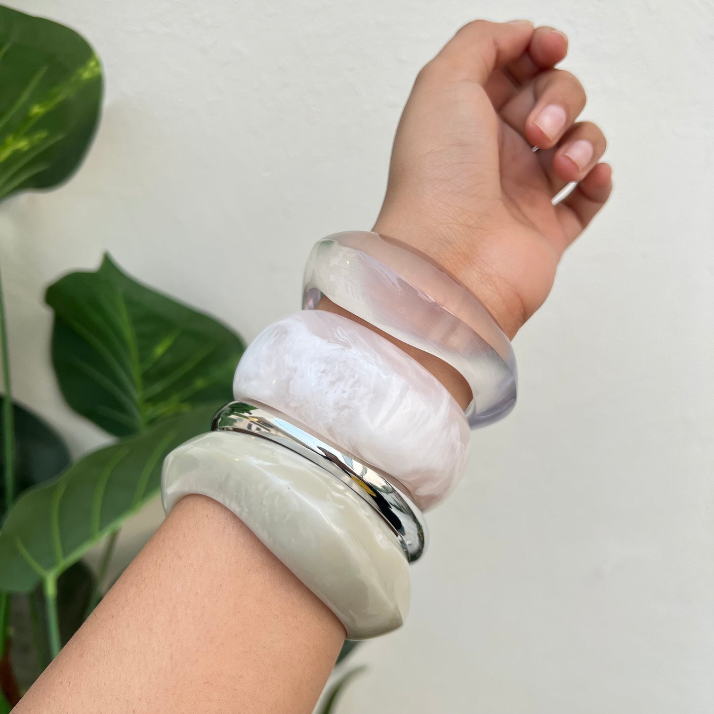 Tarini Silver Resin Stack