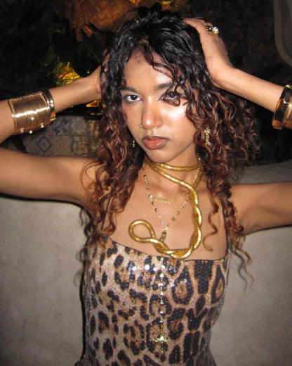 Twist Gold Thick (2 IN 1) - Bracelet & Neckpiece