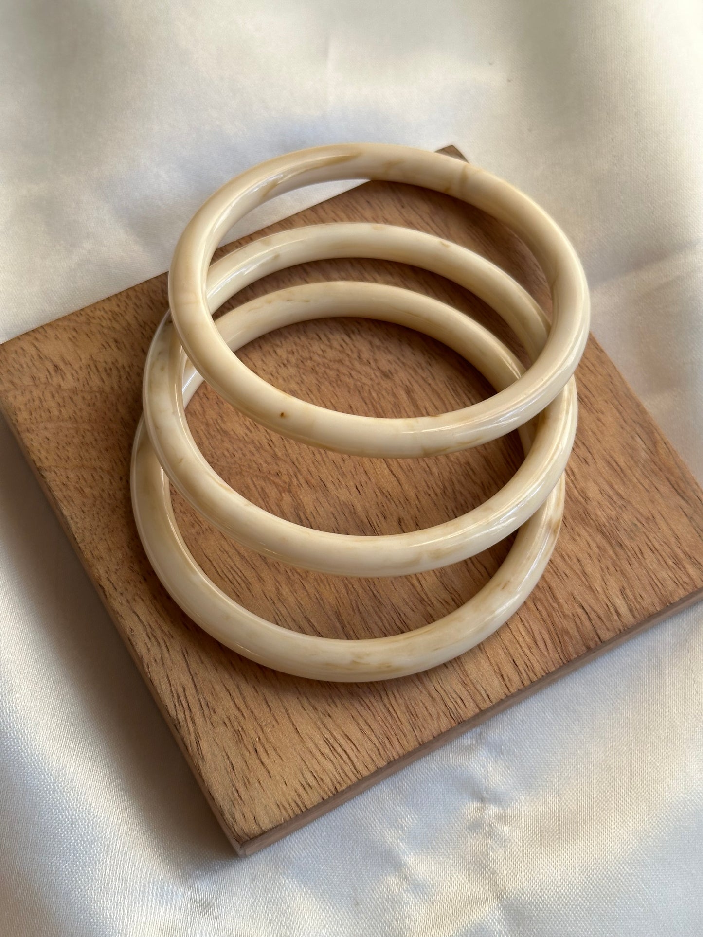 White Resin Bangle