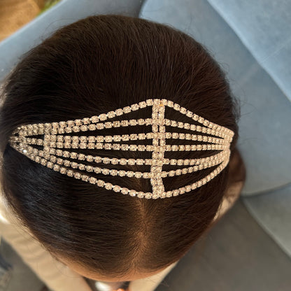 Shimmering Crystal Mesh Hairband