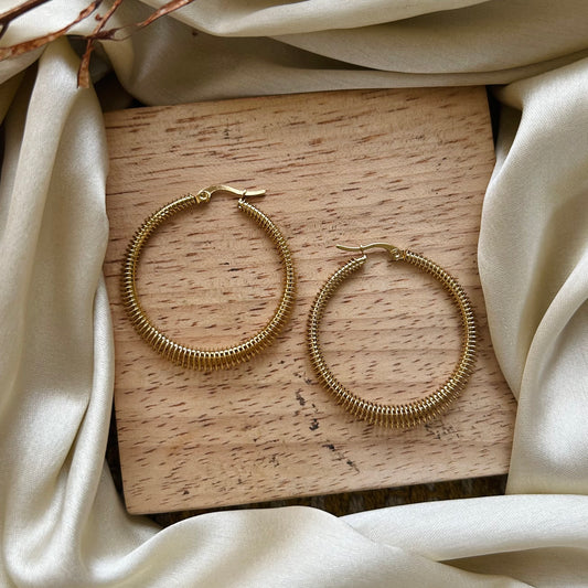 Carin Gold Metal Earrings