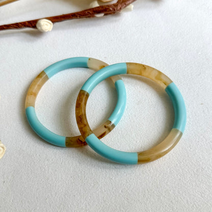 Coastal Crush Resin Bangle-Set of 2