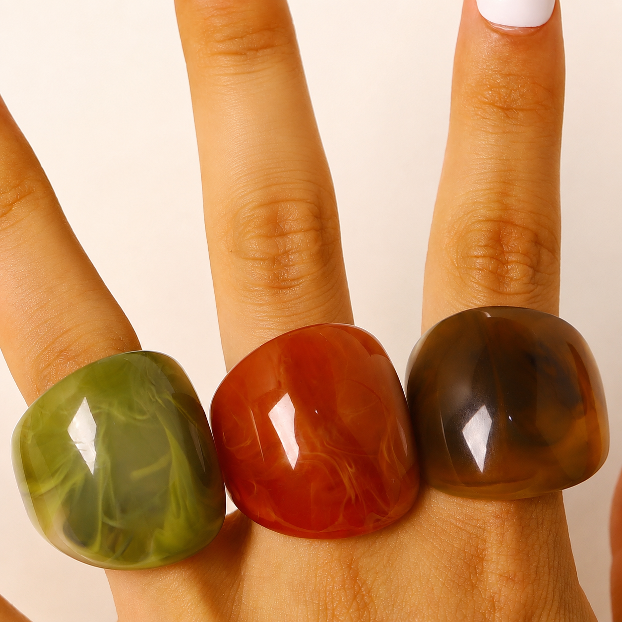 Umber Resin Rings