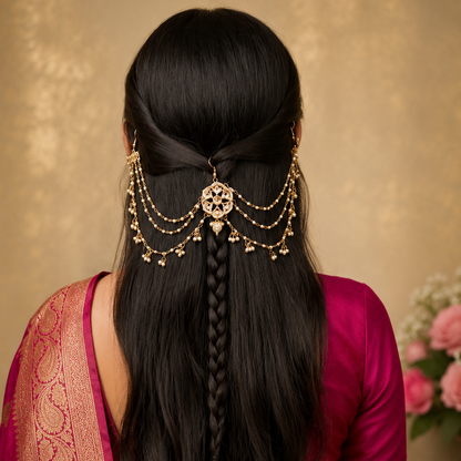 Meena Pearl Hair Chain