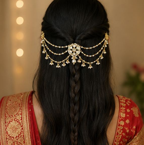 Meena Pearl Hair Chain
