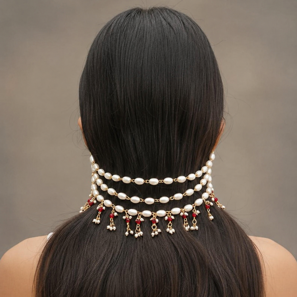 Noor Pearl Hair Chain – No Piercing Required