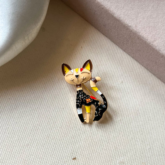 Midnight Cat Brooch