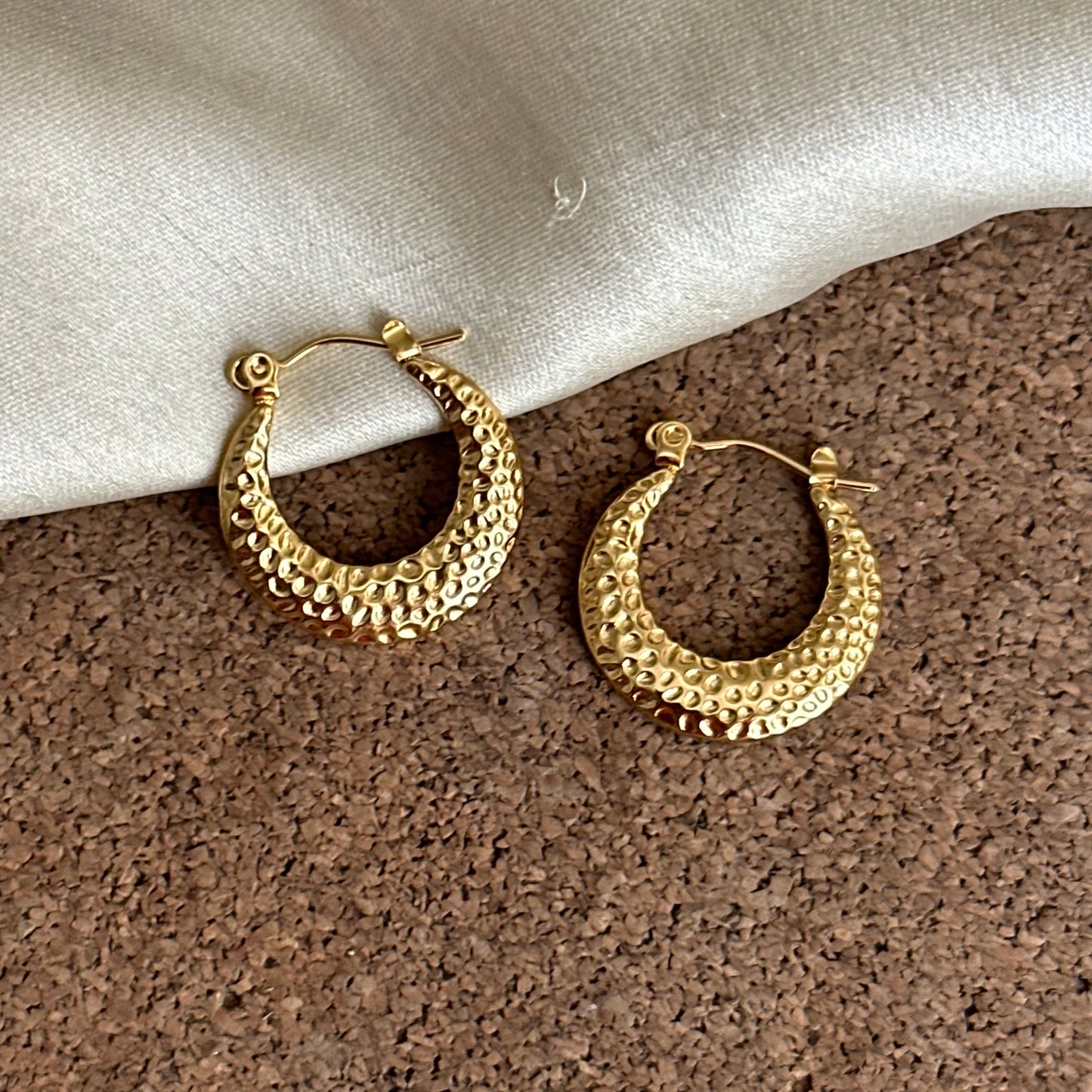 Twilight 18KT Gold Plated Stainless Steel Hoops