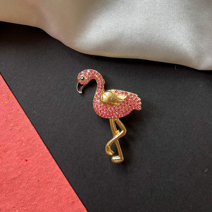 Flamingo Crystal Brooch