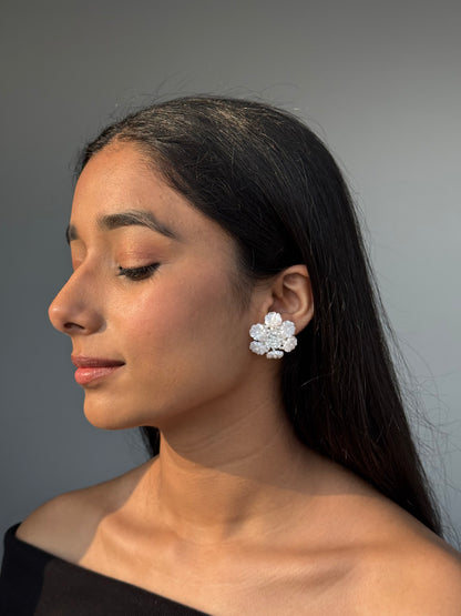 Waheeda White Studs