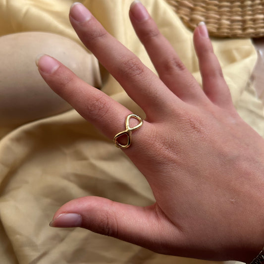 Infinity Gold Brass Ring