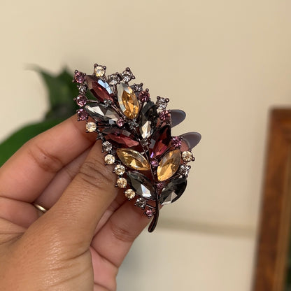 Golden Autumn Leaf Brooch