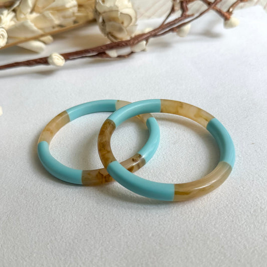 Coastal Crush Resin Bangle-Set of 2