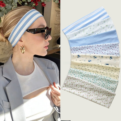 Blue Striped Headband